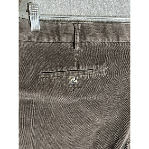 Croft Barrow Casual Corduroy Chino Pants Mens Size 42x32 Expandable Waist Brown - Picture 4 of 9